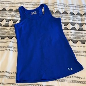 Blue Under Armour Heat Gear Racer Back Tank